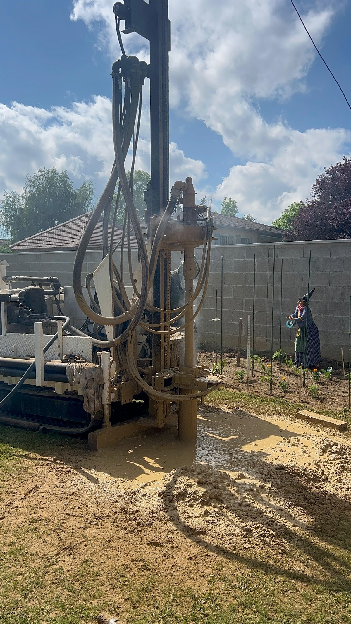 Chantier de forage réalisé par Yılmaz Forage en Saône-et-Loire